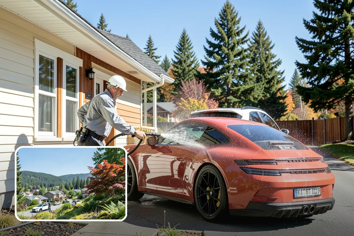 Gutter Cleaning in Index, Snohomish County, WA - Clears fir needles, moss, and leaves from the troughs
