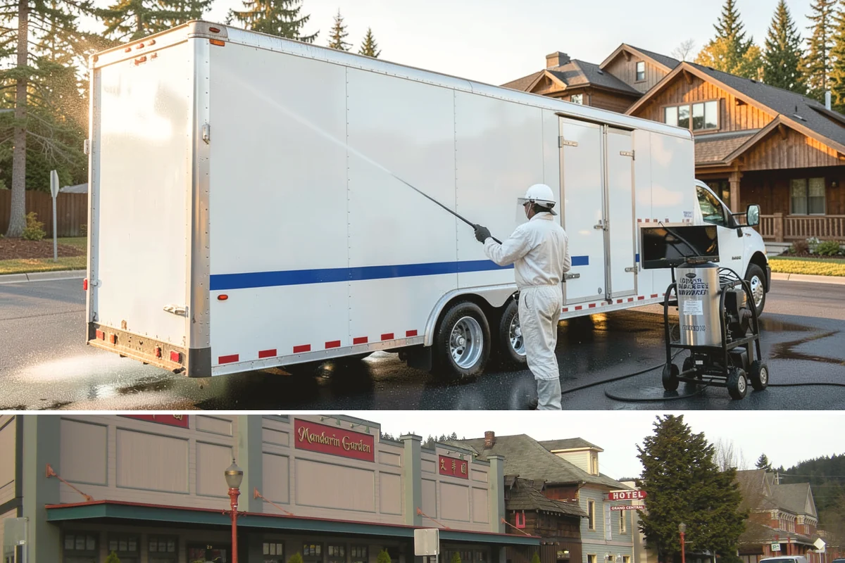 Gutter Cleaning in Issaquah, King County, WA - Clean gutters in late fall after the leaves drop and again in spring to catch needle buildup, the two heaviest seasons.