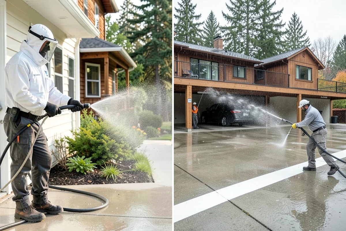 Gutter Cleaning in Maple Valley, King County, WA - Remove debris from the troughs by hand