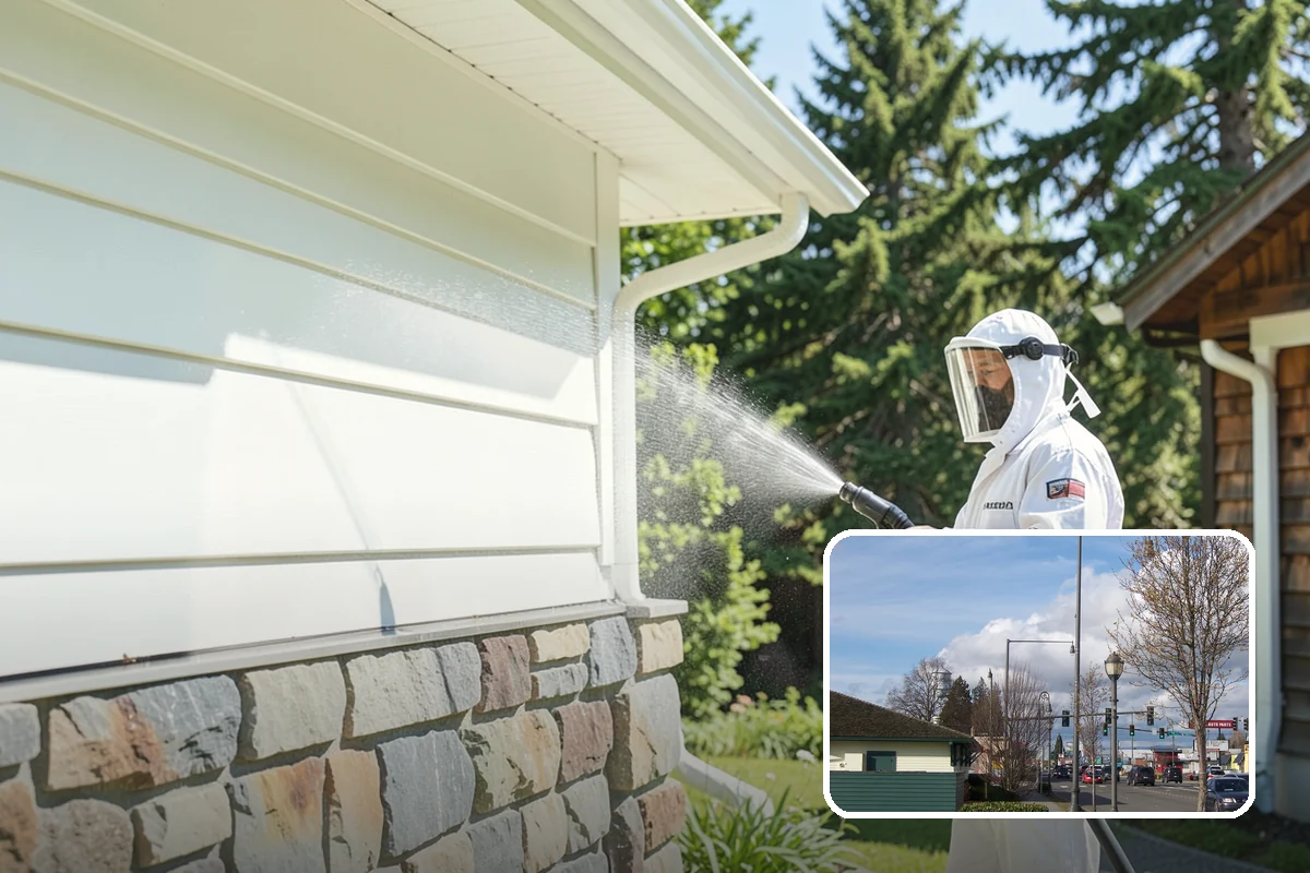 Gutter Cleaning in Marysville, Snohomish County, WA - Clears fir needles, moss, and leaves from the troughs