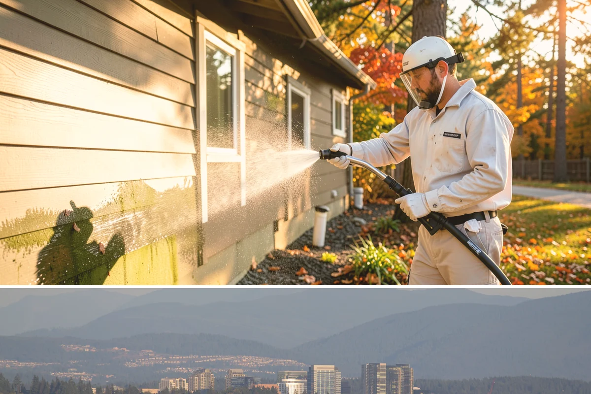 Gutter Cleaning in Medina, King County, WA - Clean gutters in late fall after the leaves drop and again in spring to catch needle buildup, the two heaviest seasons.