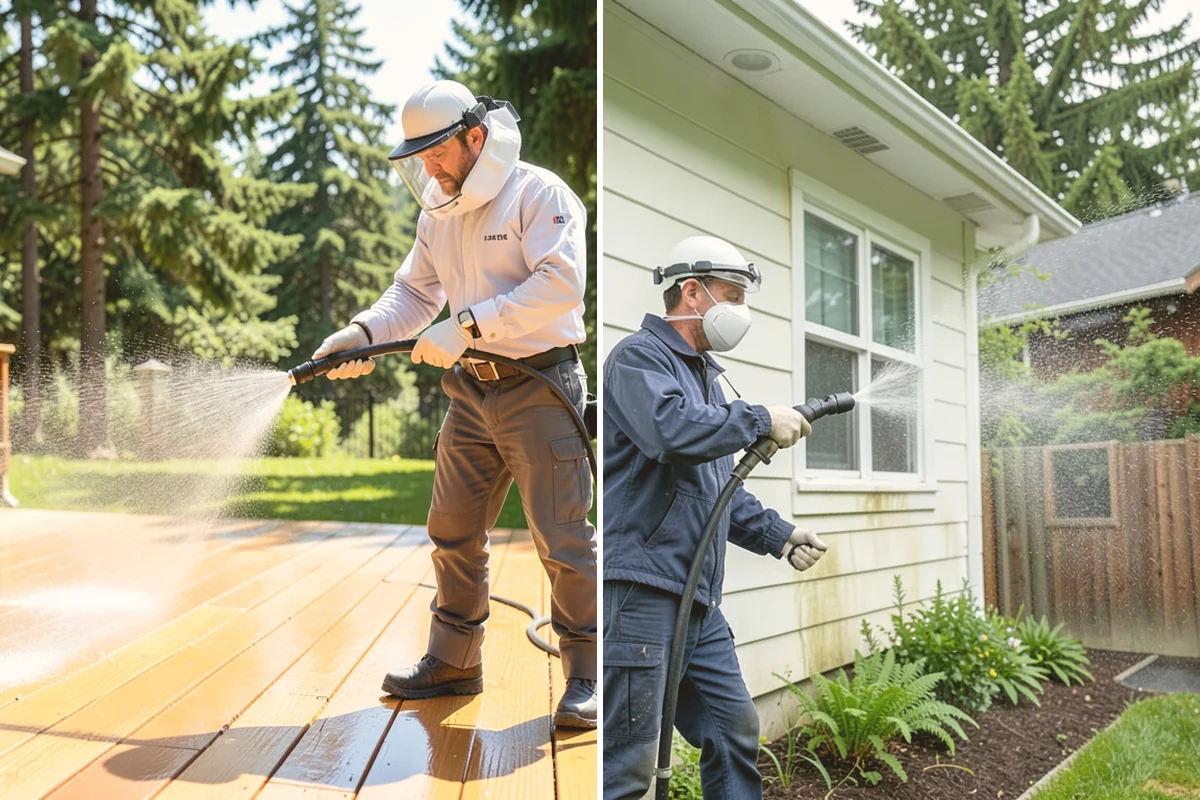 Gutter Cleaning in Milton, King County, WA - Remove debris from the troughs by hand