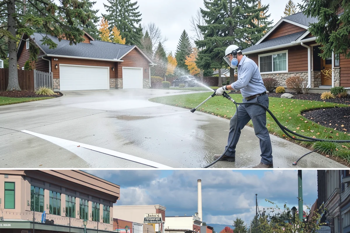 Gutter Cleaning in Monroe, Snohomish County, WA - Clean gutters in late fall after the leaves drop and again in spring to catch needle buildup, the two heaviest seasons.