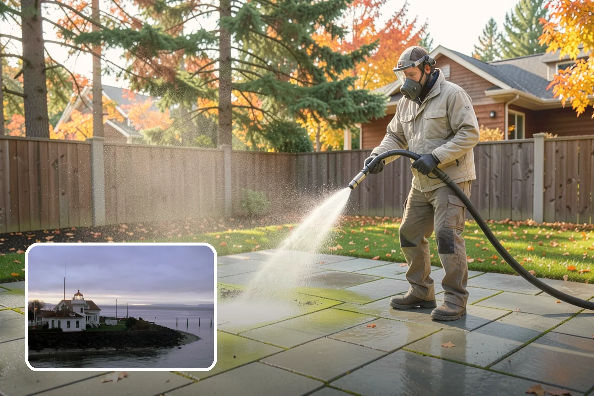 Gutter Cleaning in Mukilteo, Snohomish County, WA - Clears fir needles, moss, and leaves from the troughs