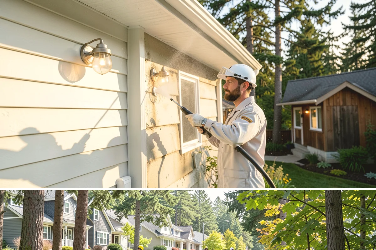 Gutter Cleaning in Normandy Park, King County, WA - Clean gutters in late fall after the leaves drop and again in spring to catch needle buildup, the two heaviest seasons.