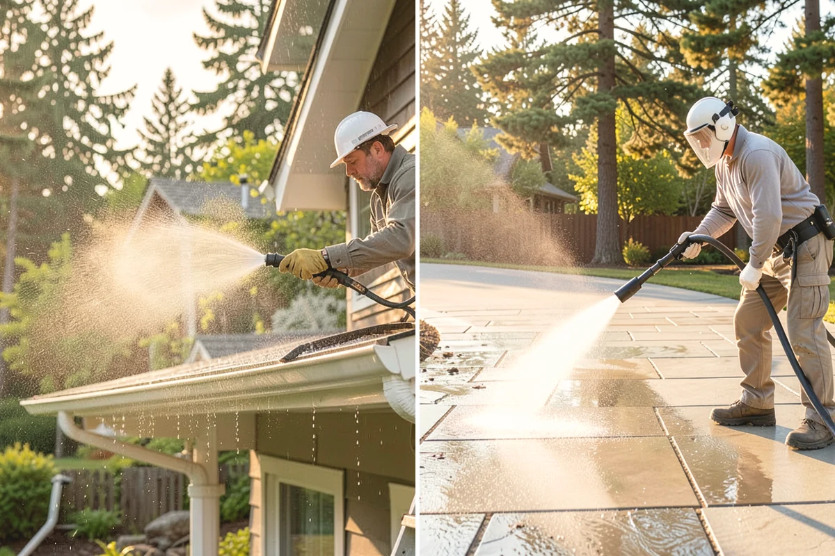 Gutter Cleaning in North Bend, King County, WA - Remove debris from the troughs by hand