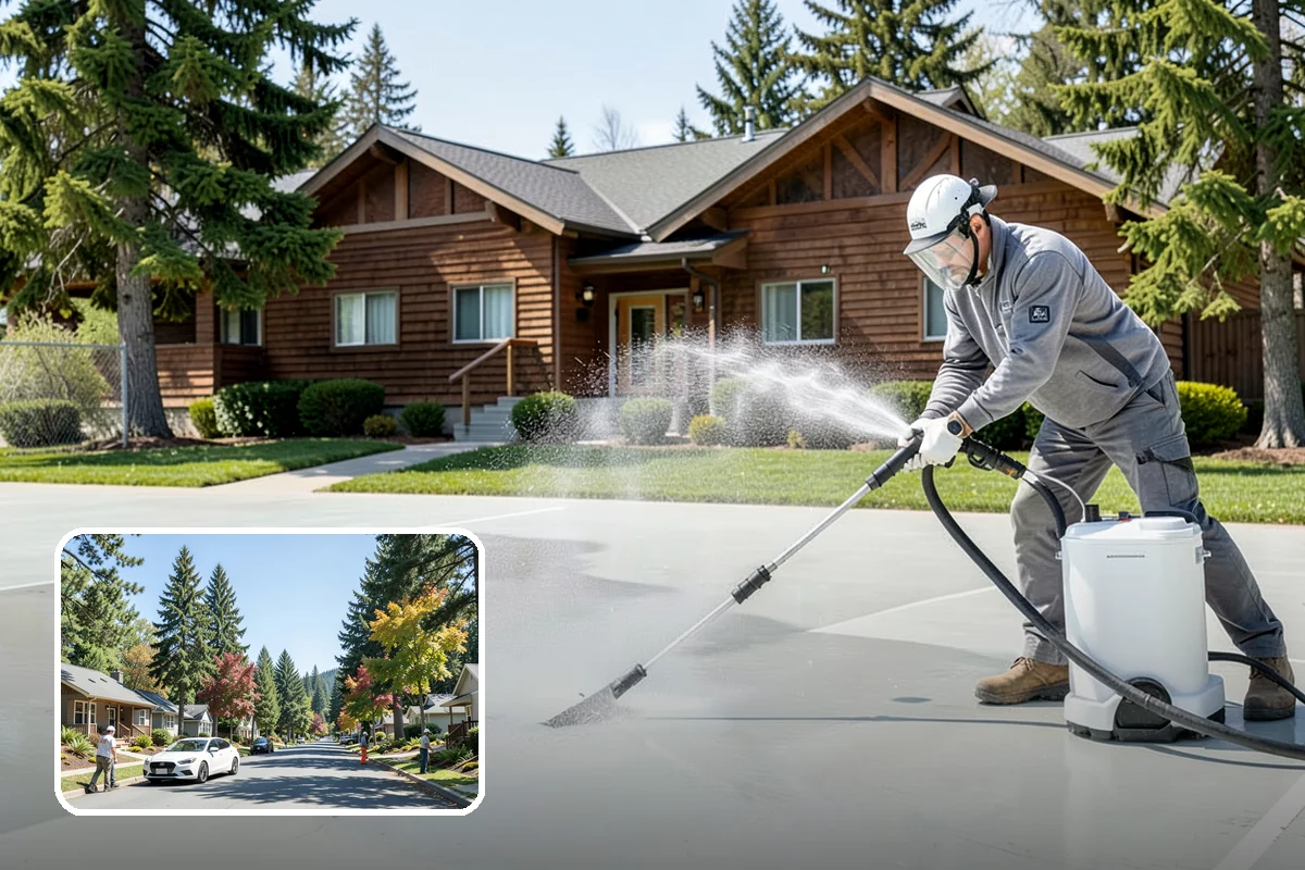 Gutter Cleaning in Orting, Pierce County, WA - Clears fir needles, moss, and leaves from the troughs