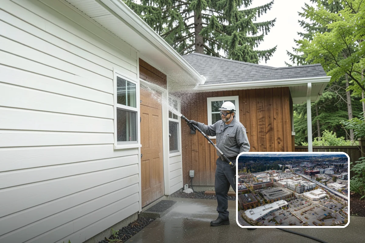 Gutter Cleaning in Redmond, King County, WA - Clears fir needles, moss, and leaves from the troughs
