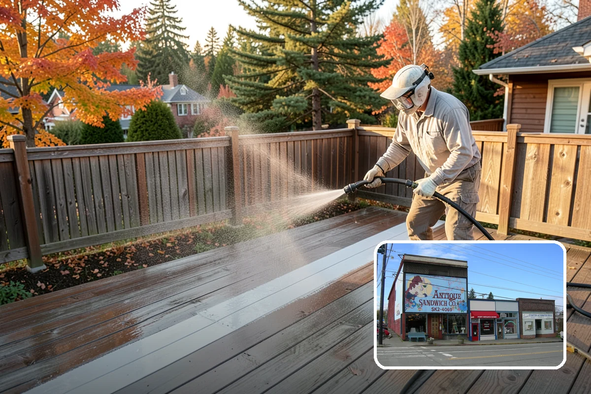Gutter Cleaning in Ruston, Pierce County, WA - Clears fir needles, moss, and leaves from the troughs