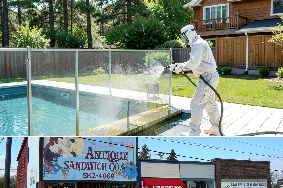 Gutter Cleaning in Ruston, Pierce County, WA - Clean gutters in late fall after the leaves drop and again in spring to catch needle buildup, the two heaviest seasons.