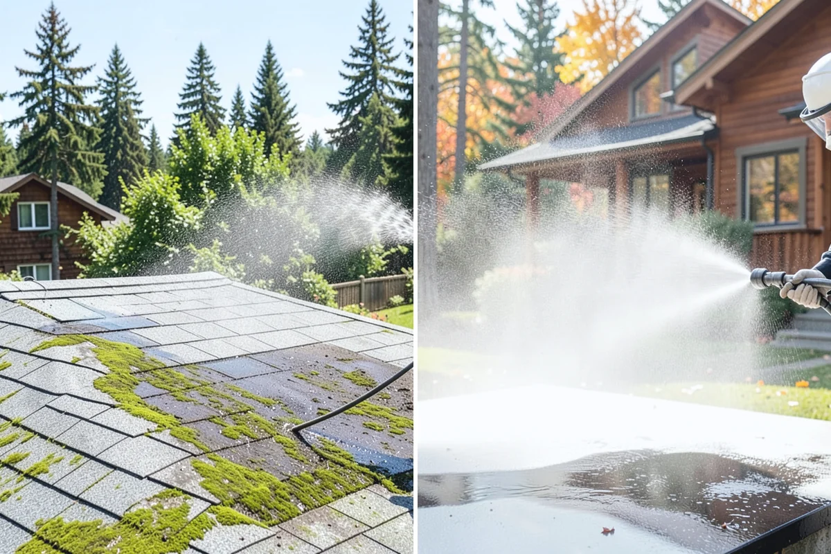 Gutter Cleaning in South Prairie, Pierce County, WA - Remove debris from the troughs by hand