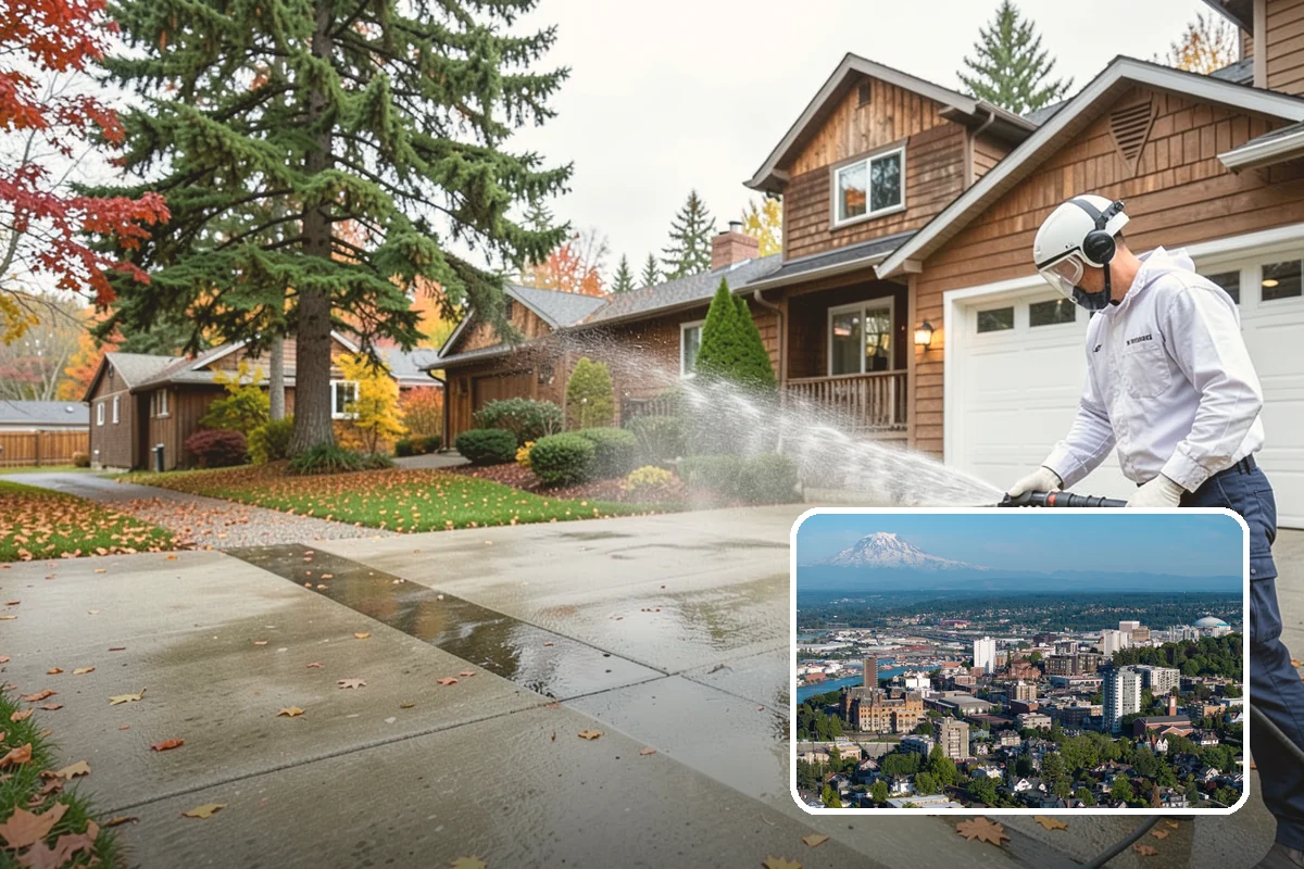 Gutter Cleaning in Tacoma, Pierce County, WA - Clears fir needles, moss, and leaves from the troughs