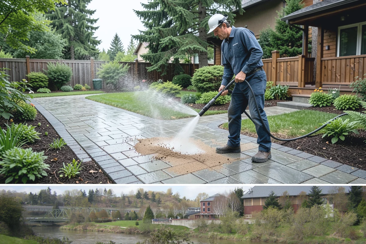 Gutter Cleaning in Tukwila, King County, WA - Clean gutters in late fall after the leaves drop and again in spring to catch needle buildup, the two heaviest seasons.