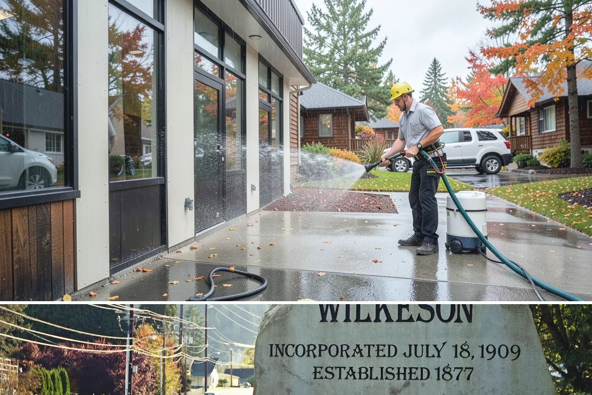 Gutter Cleaning in Wilkeson, Pierce County, WA - Clean gutters in late fall after the leaves drop and again in spring to catch needle buildup, the two heaviest seasons.