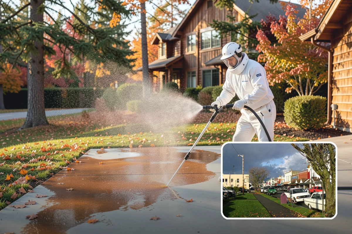Gutter Face Cleaning in Arlington, Snohomish County, WA - Clears everyday grime, pollen, and green film from the faces