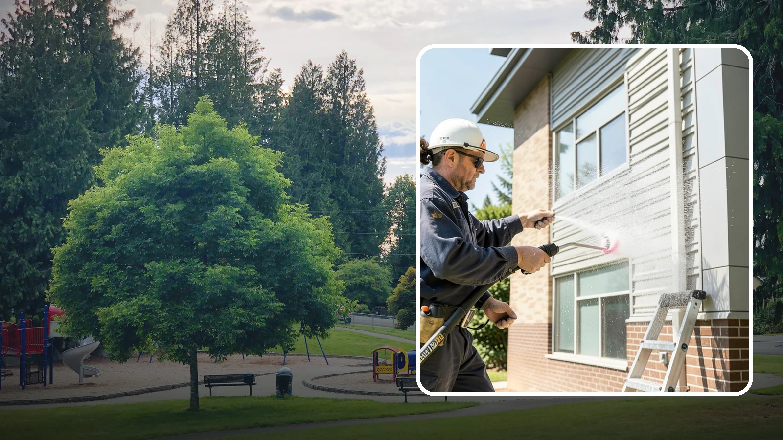 Gutter Face Cleaning in Bonney Lake, Pierce County, WA - Straightforward cleaning of the visible gutter faces to clear grime, cobwebs, and organic film.
