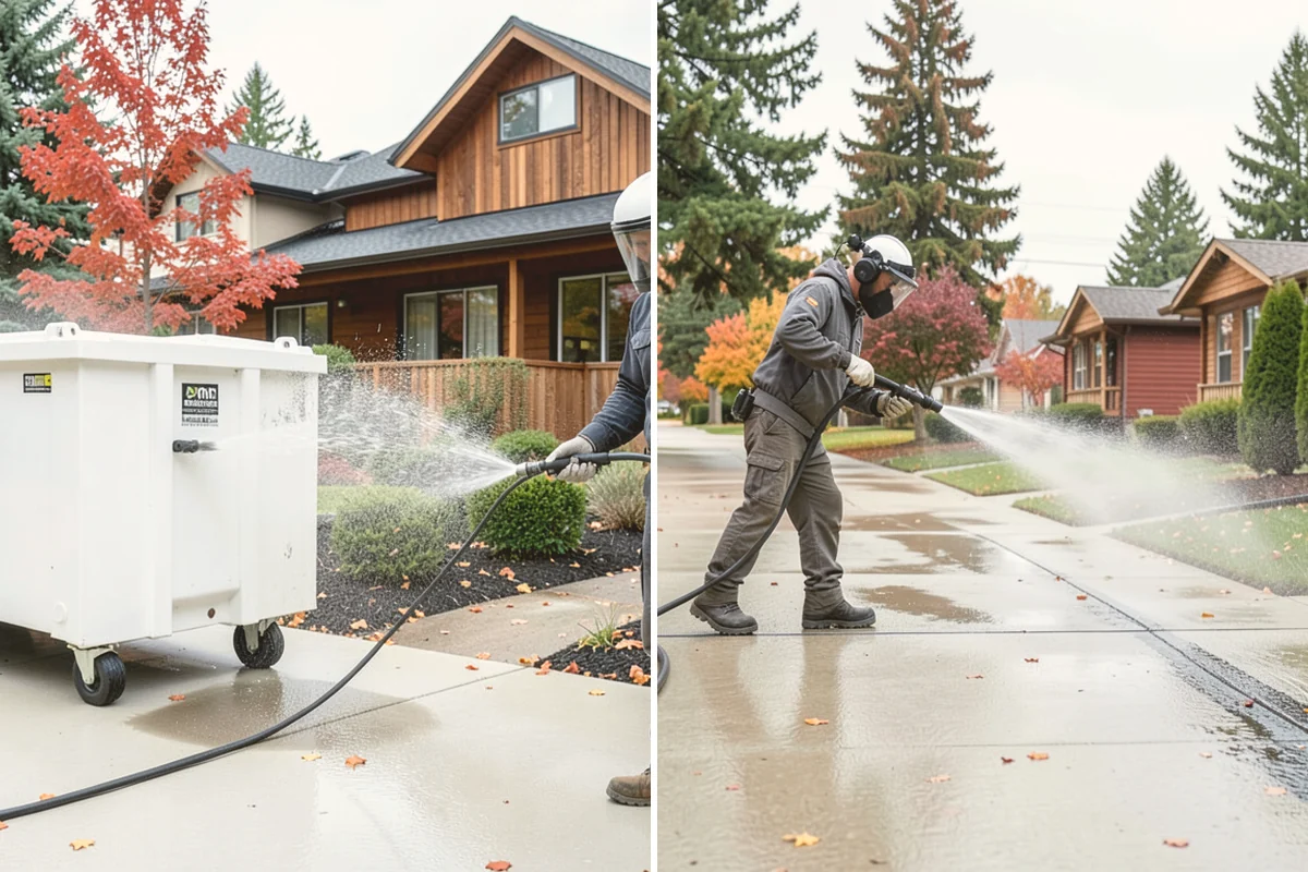 Gutter Face Cleaning in Bothell, King County, WA - Rinse the faces to knock down loose grime