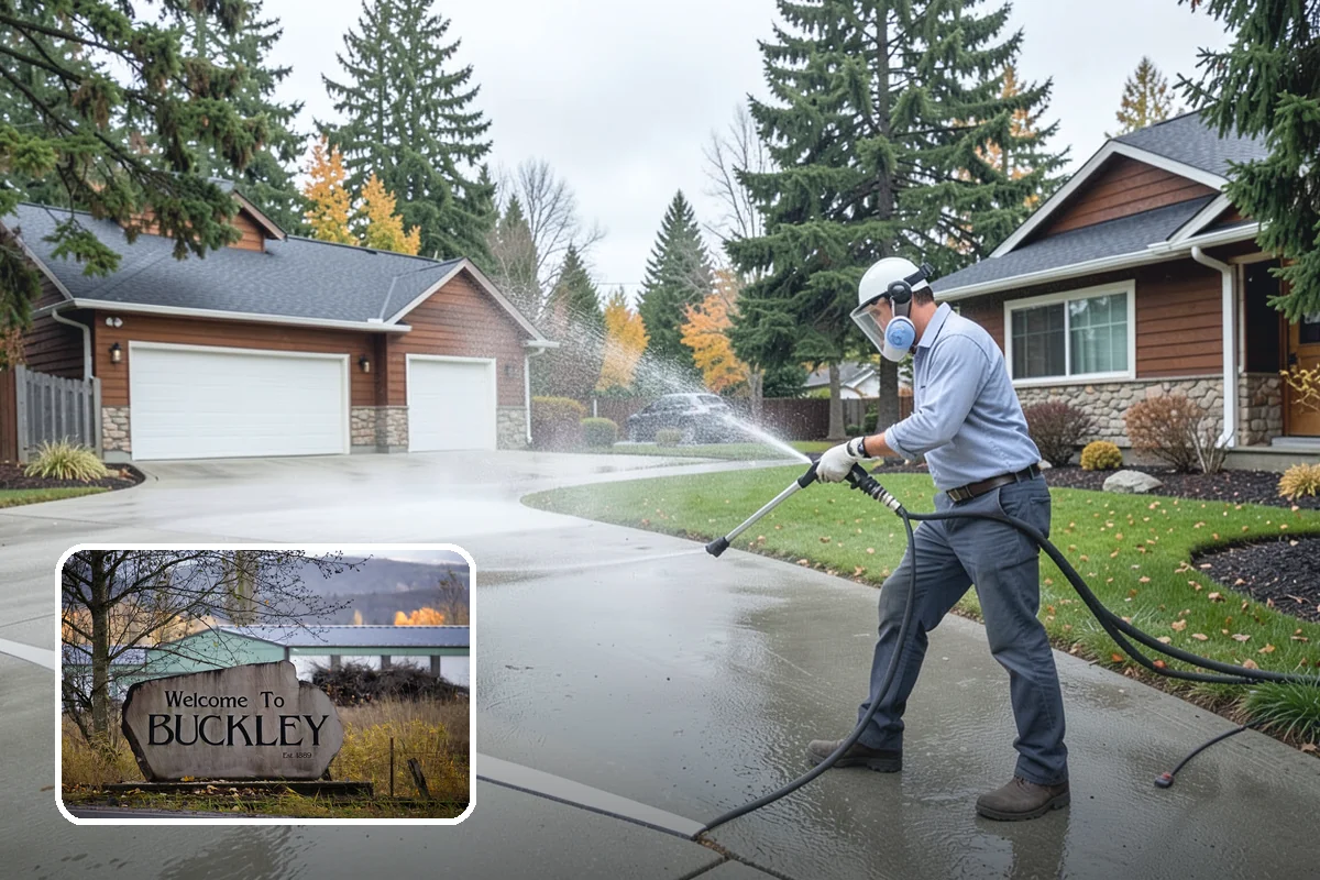 Gutter Face Cleaning in Buckley, Pierce County, WA - Clears everyday grime, pollen, and green film from the faces