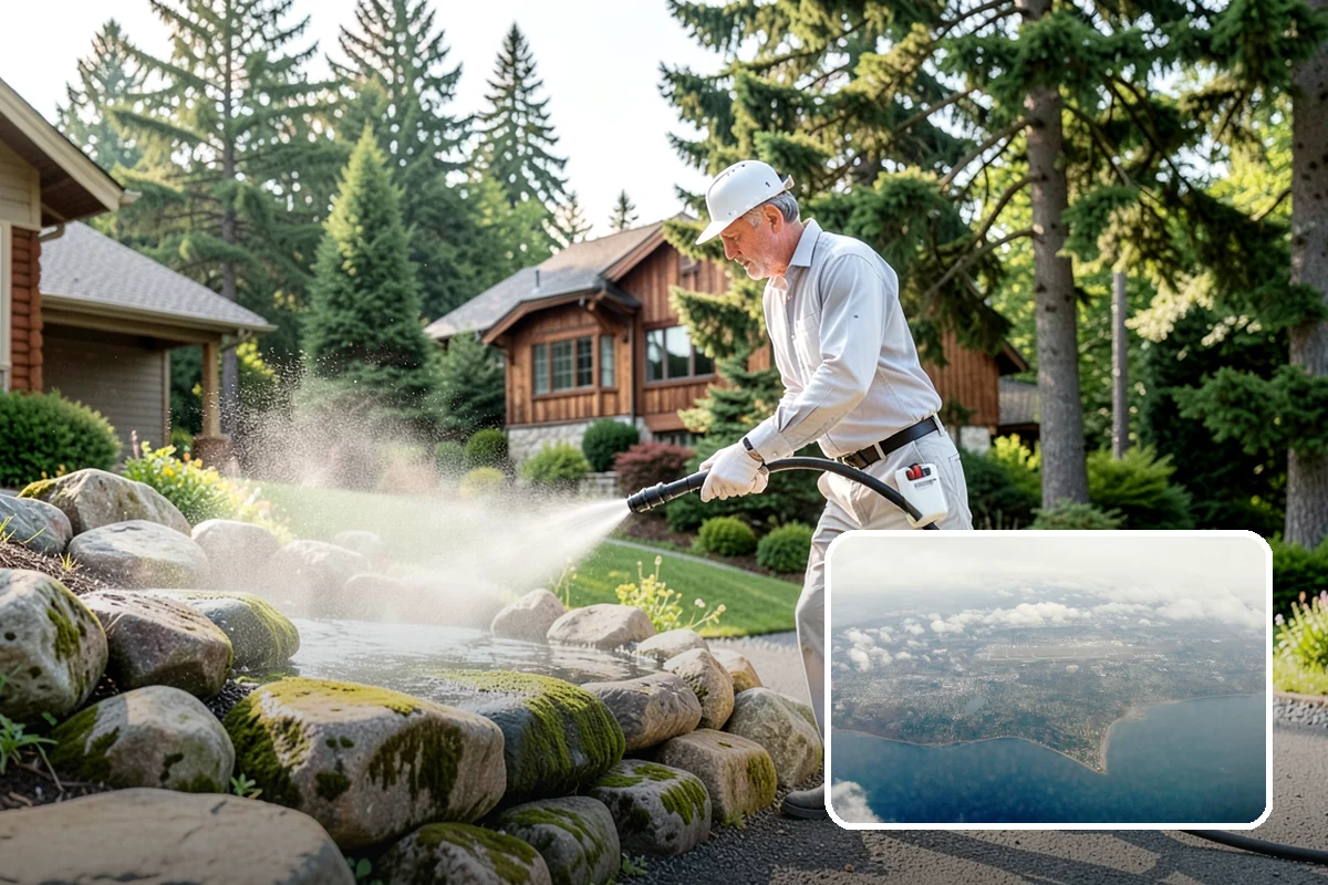 Gutter Face Cleaning in Burien, King County, WA - Clears everyday grime, pollen, and green film from the faces