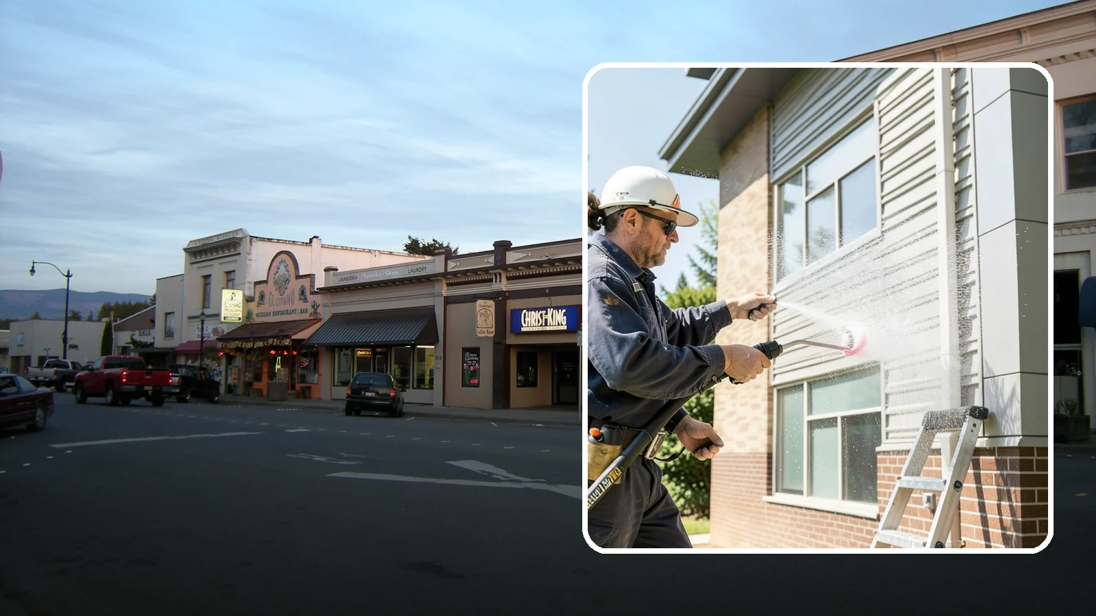 Gutter Face Cleaning in Burlington, Skagit County, WA - Straightforward cleaning of the visible gutter faces to clear grime, cobwebs, and organic film.