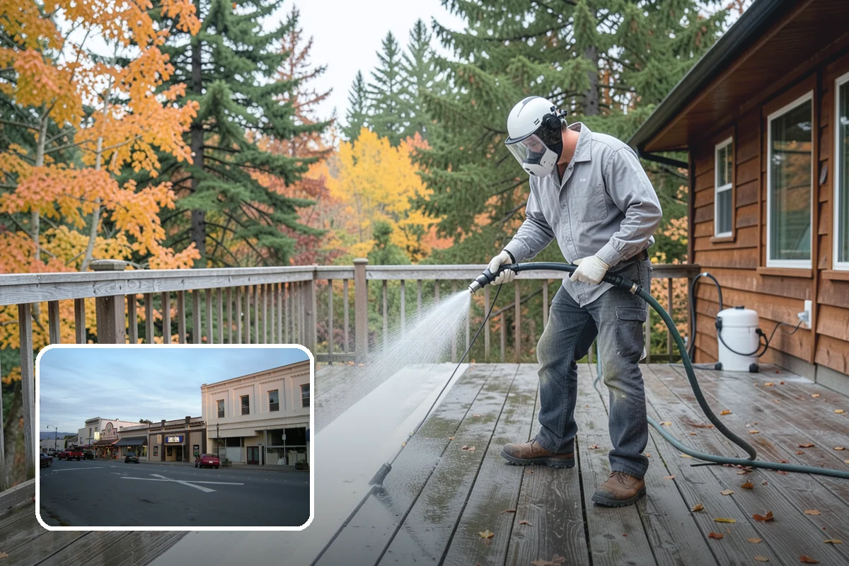 Gutter Face Cleaning in Burlington, Skagit County, WA - Clears everyday grime, pollen, and green film from the faces
