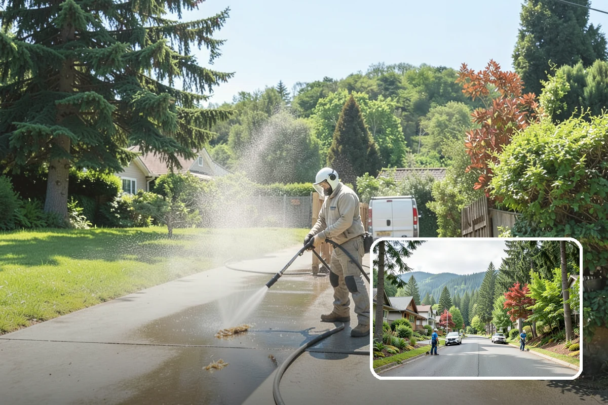 Gutter Face Cleaning in Darrington, Snohomish County, WA - Clears everyday grime, pollen, and green film from the faces