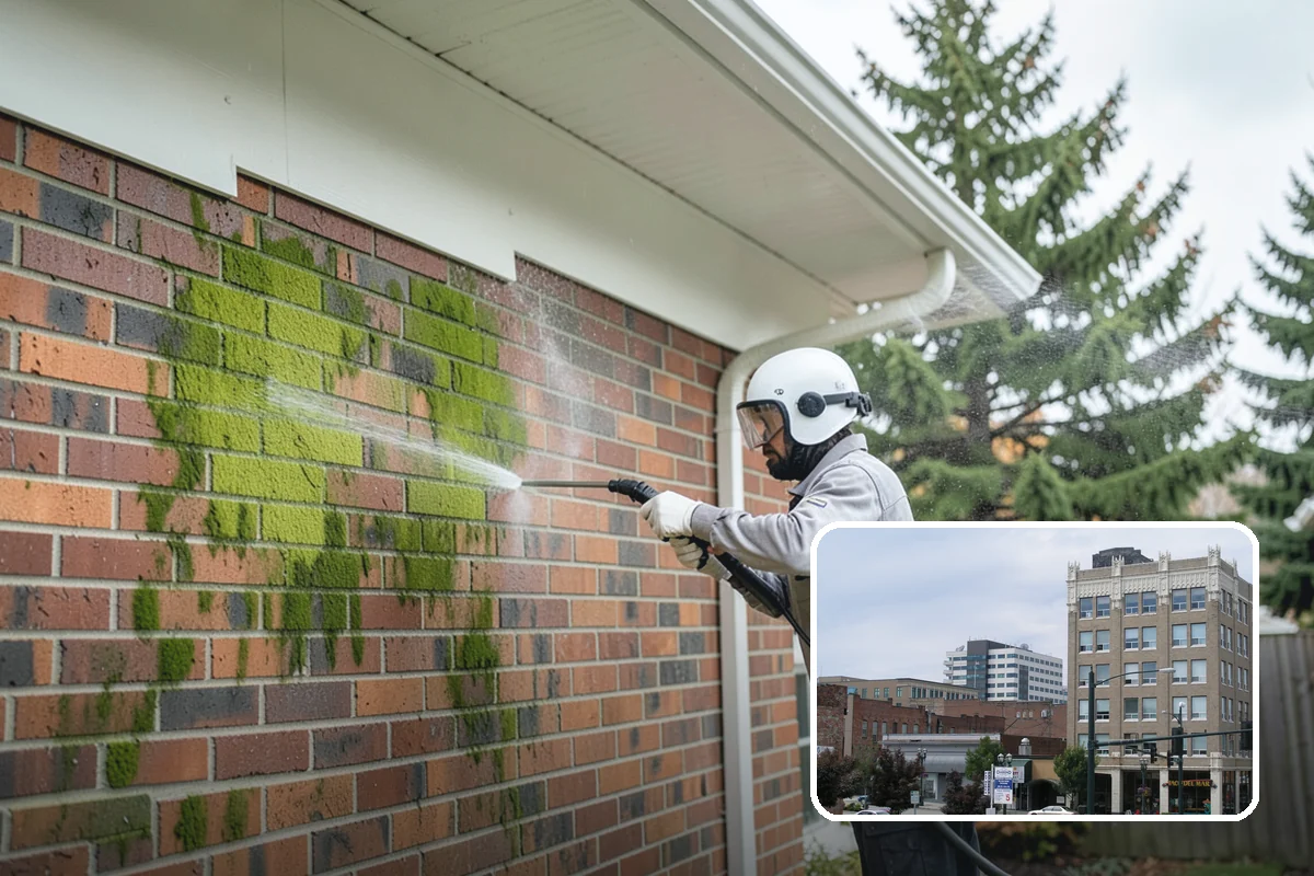 Gutter Face Cleaning in Everett, Snohomish County, WA - Clears everyday grime, pollen, and green film from the faces