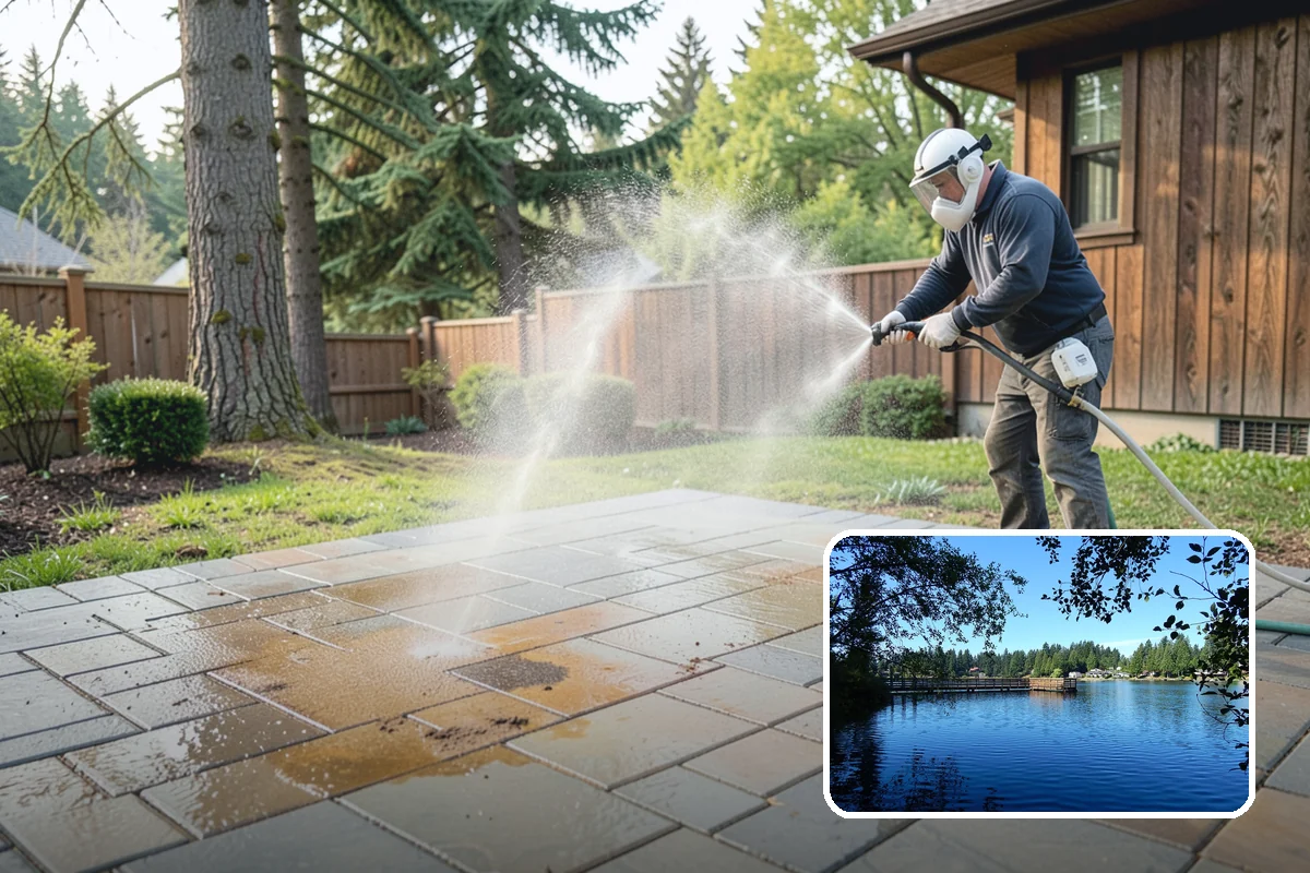 Gutter Face Cleaning in Federal Way, King County, WA - Clears everyday grime, pollen, and green film from the faces