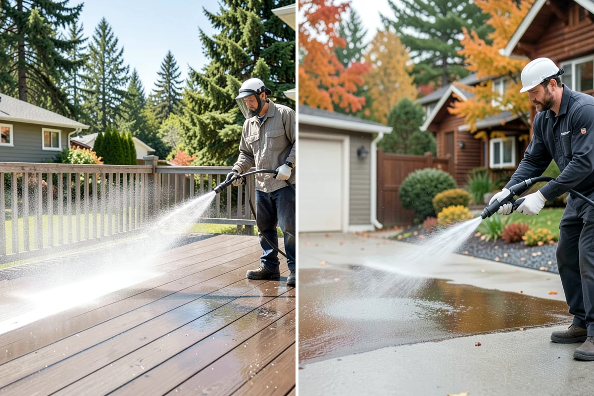Gutter Face Cleaning in Federal Way, King County, WA - Rinse the faces to knock down loose grime