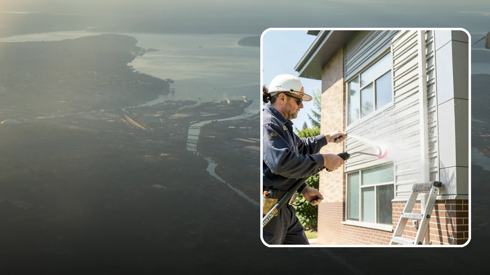 Gutter Face Cleaning in Fife, Pierce County, WA - Straightforward cleaning of the visible gutter faces to clear grime, cobwebs, and organic film.