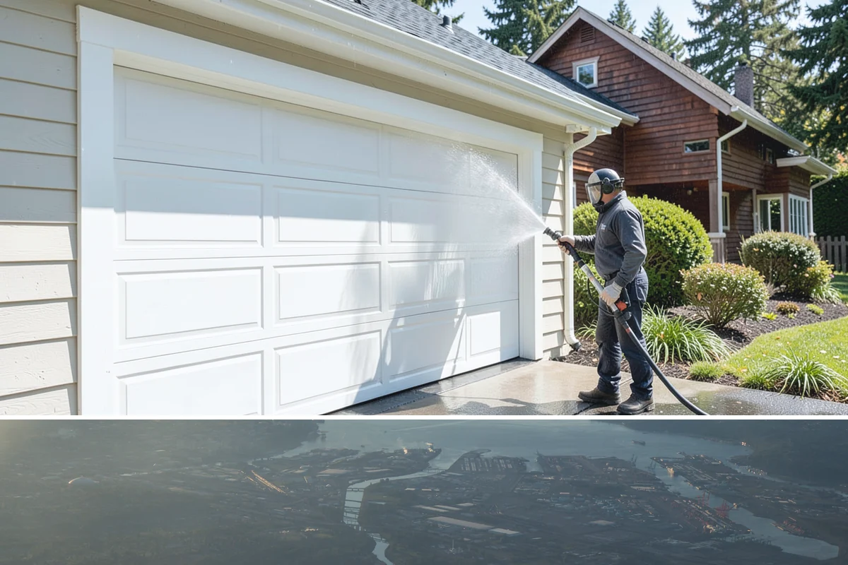 Gutter Face Cleaning in Fife, Pierce County, WA - A spring face cleaning clears off the winter's accumulated film and pollen ahead of summer.