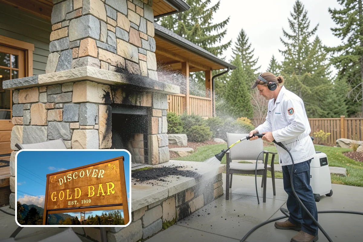 Gutter Face Cleaning in Gold Bar, Snohomish County, WA - Clears everyday grime, pollen, and green film from the faces