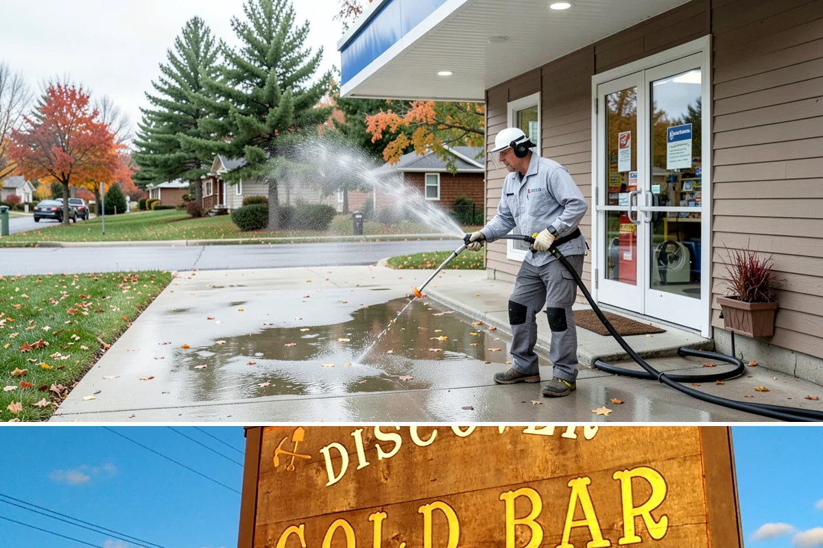 Gutter Face Cleaning in Gold Bar, Snohomish County, WA - A spring face cleaning clears off the winter's accumulated film and pollen ahead of summer.