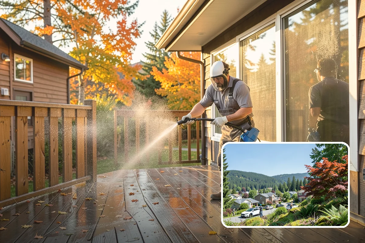 Gutter Face Cleaning in Index, Snohomish County, WA - Clears everyday grime, pollen, and green film from the faces