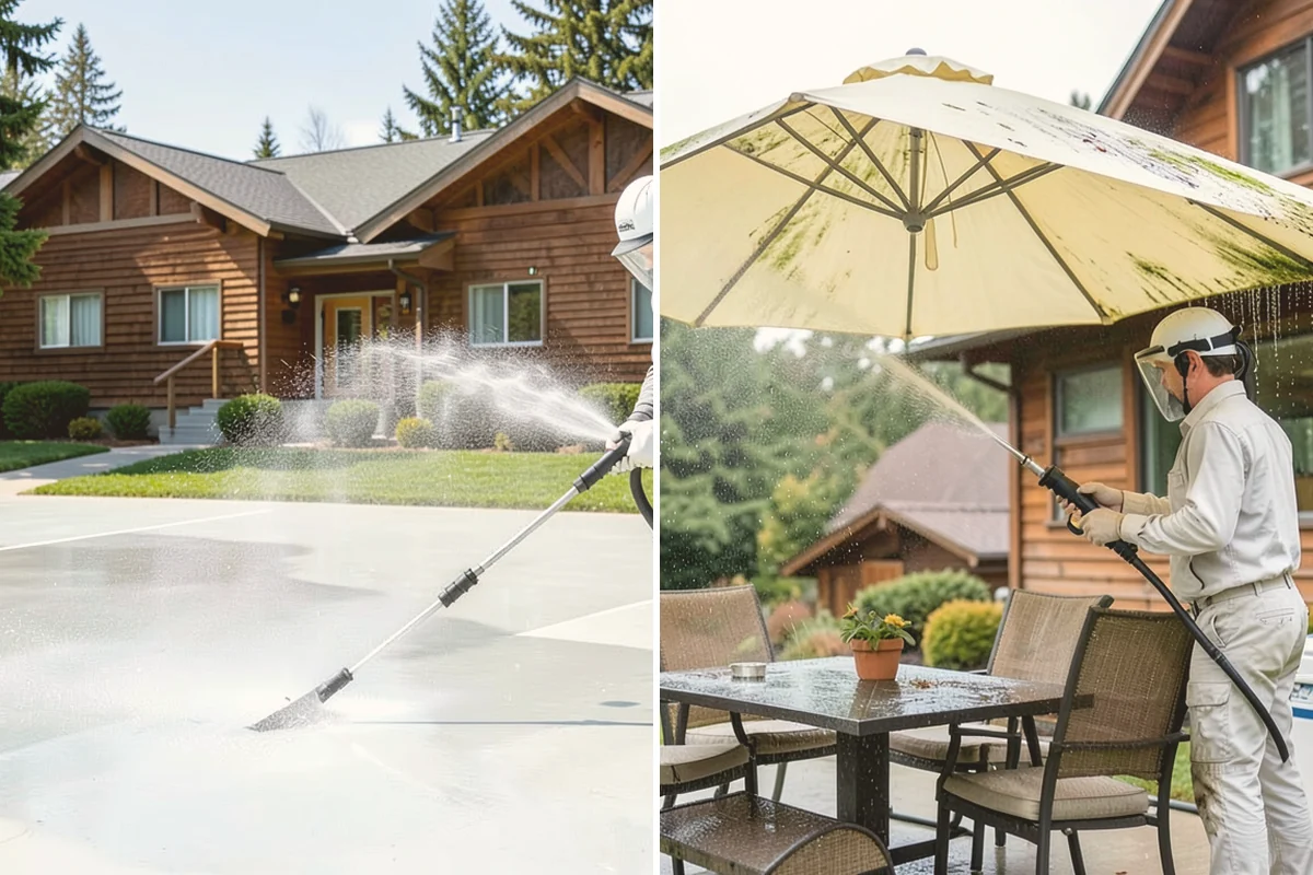 Gutter Face Cleaning in Index, Snohomish County, WA - Rinse the faces to knock down loose grime