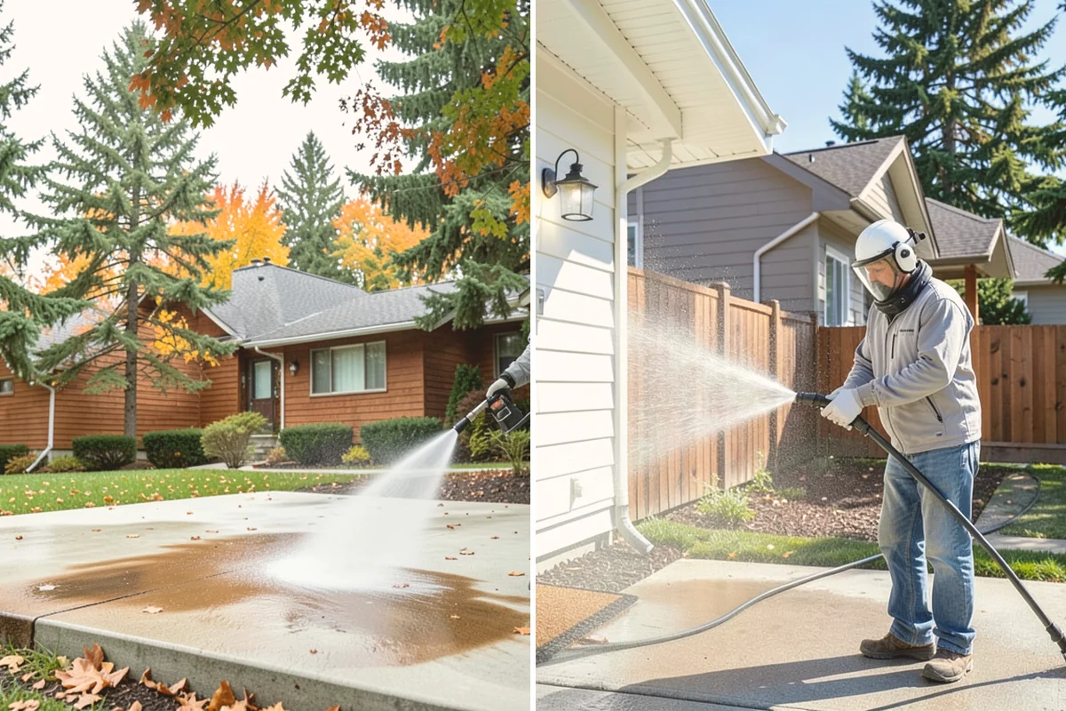Gutter Face Cleaning in Kirkland, King County, WA - Rinse the faces to knock down loose grime