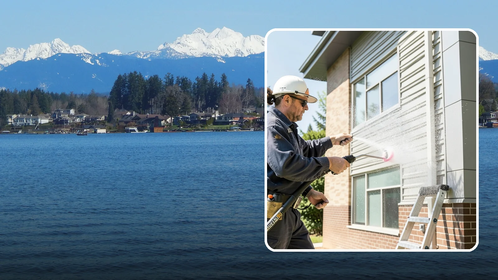 Gutter Face Cleaning in Lake Stevens, Snohomish County, WA - Straightforward cleaning of the visible gutter faces to clear grime, cobwebs, and organic film.