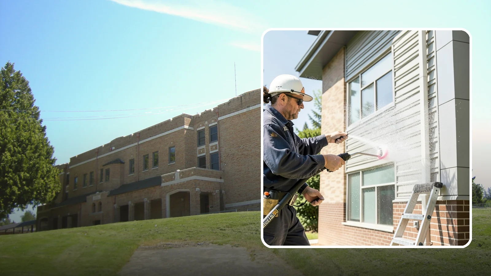 Gutter Face Cleaning in Maple Valley, King County, WA - Straightforward cleaning of the visible gutter faces to clear grime, cobwebs, and organic film.