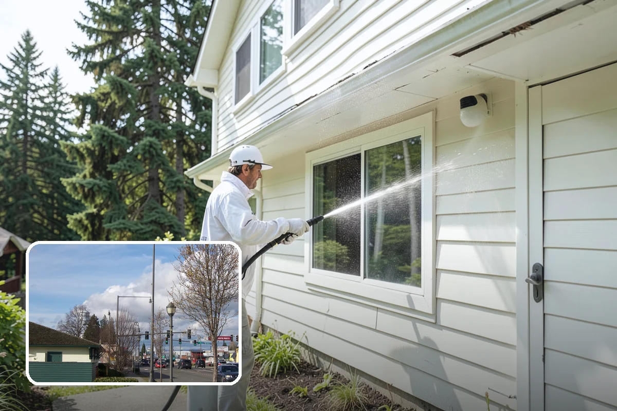 Gutter Face Cleaning in Marysville, Snohomish County, WA - Clears everyday grime, pollen, and green film from the faces