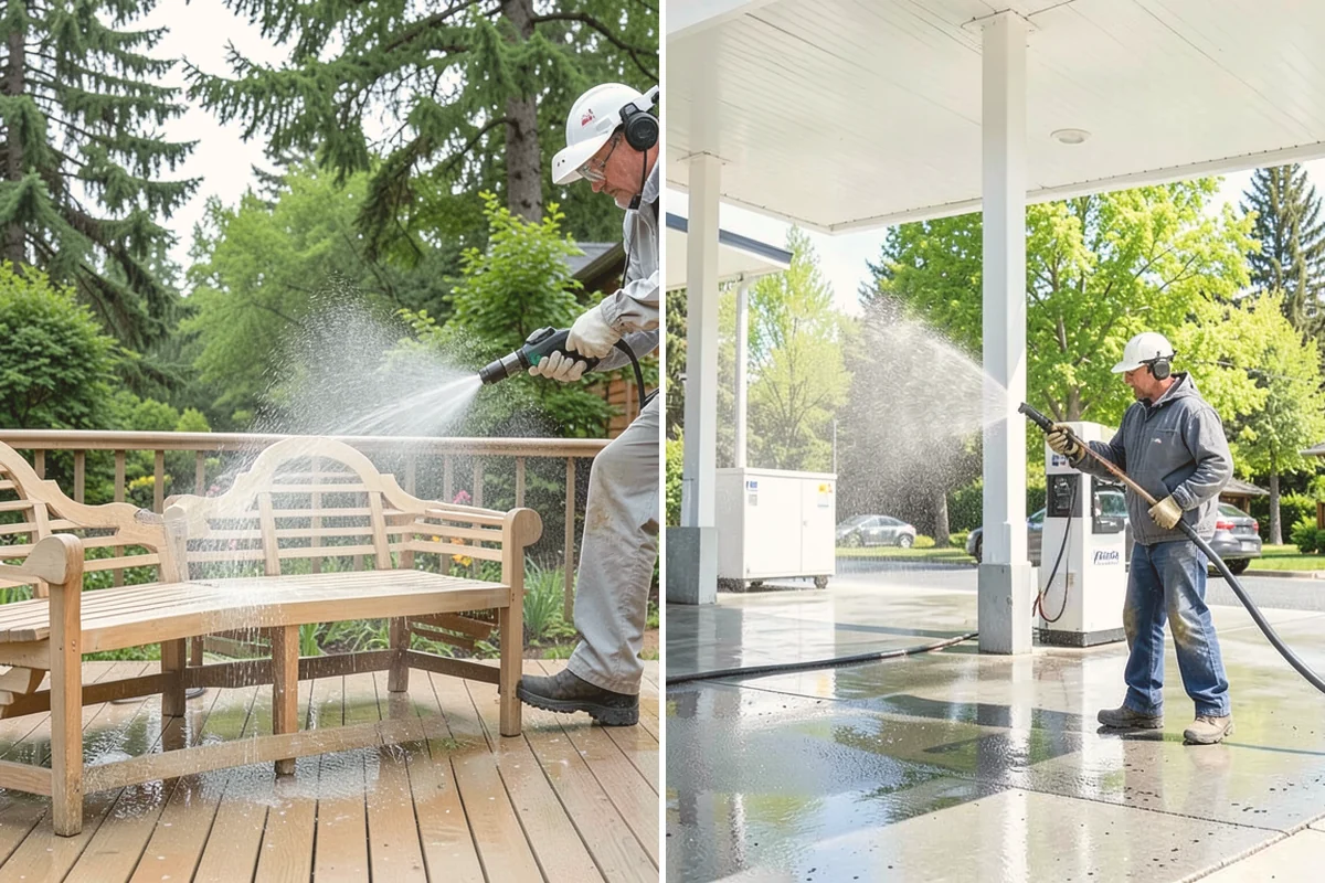 Gutter Face Cleaning in Mount Vernon, Skagit County, WA - Rinse the faces to knock down loose grime