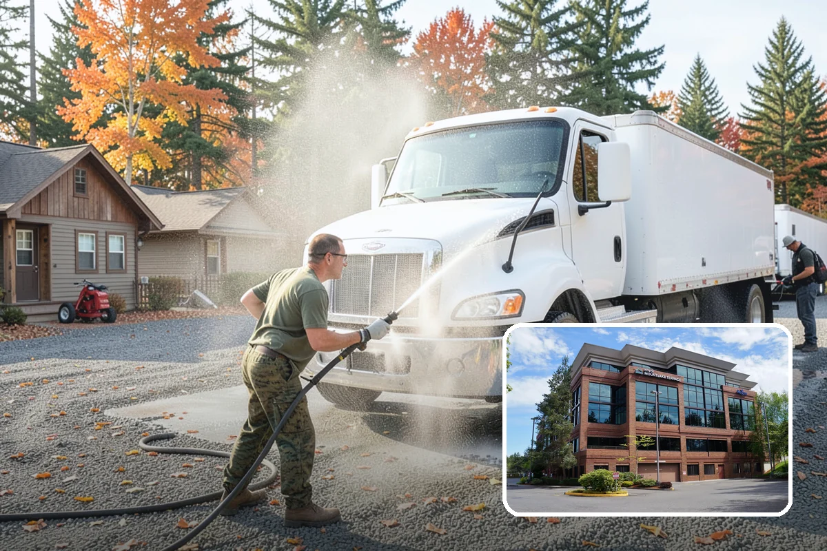 Gutter Face Cleaning in Mountlake Terrace, Snohomish County, WA - Clears everyday grime, pollen, and green film from the faces