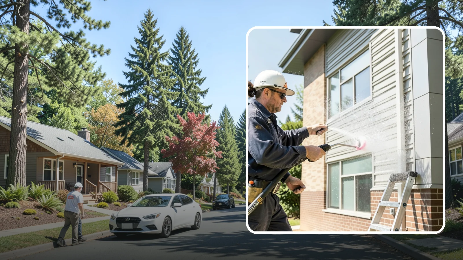 Gutter Face Cleaning in Orting, Pierce County, WA - Straightforward cleaning of the visible gutter faces to clear grime, cobwebs, and organic film.