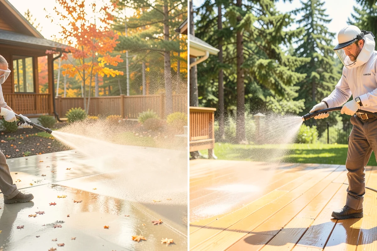 Gutter Face Cleaning in Orting, Pierce County, WA - Rinse the faces to knock down loose grime