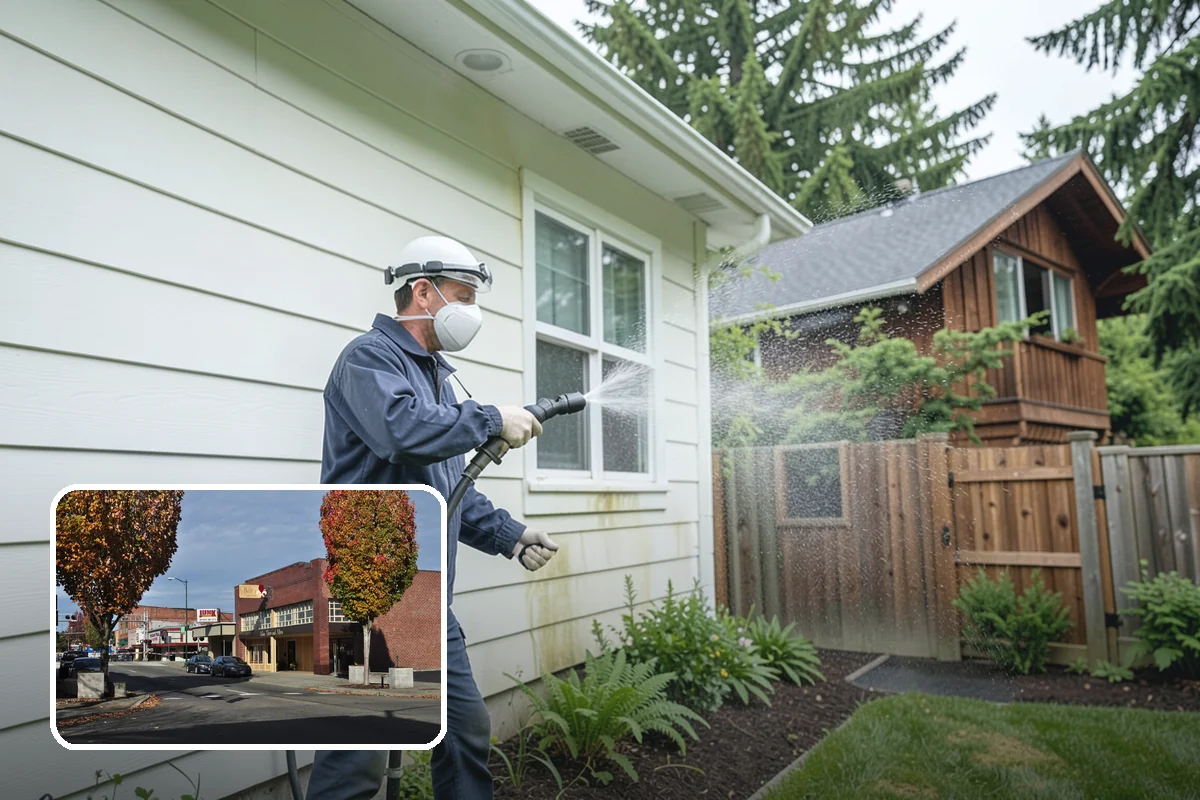 Gutter Face Cleaning in Puyallup, Pierce County, WA - Clears everyday grime, pollen, and green film from the faces