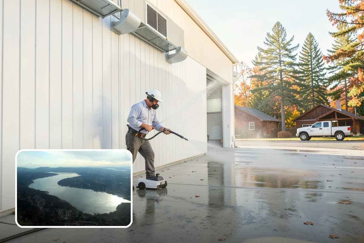 Gutter Face Cleaning in Sammamish, King County, WA - Clears everyday grime, pollen, and green film from the faces