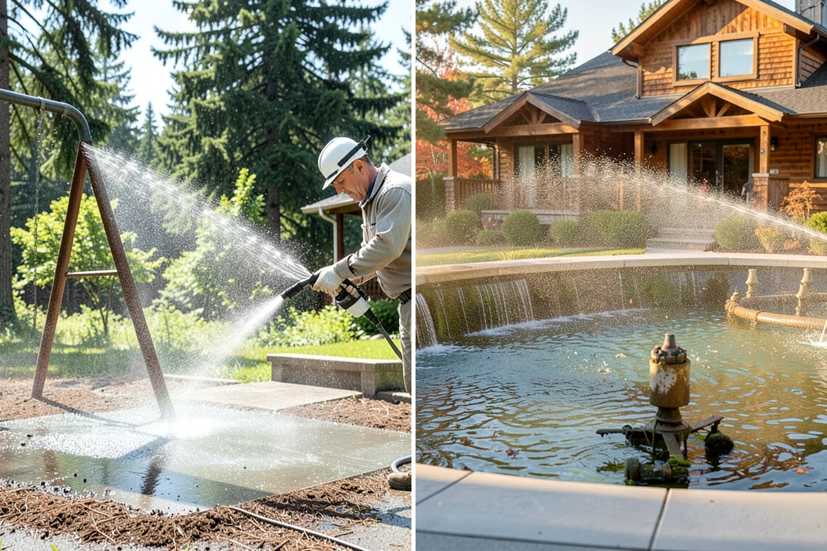 Gutter Face Cleaning in Seattle, King County, WA - Rinse the faces to knock down loose grime