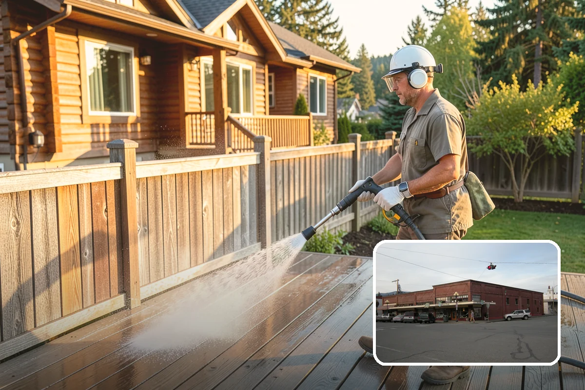 Gutter Face Cleaning in Sedro-Woolley, Skagit County, WA - Clears everyday grime, pollen, and green film from the faces