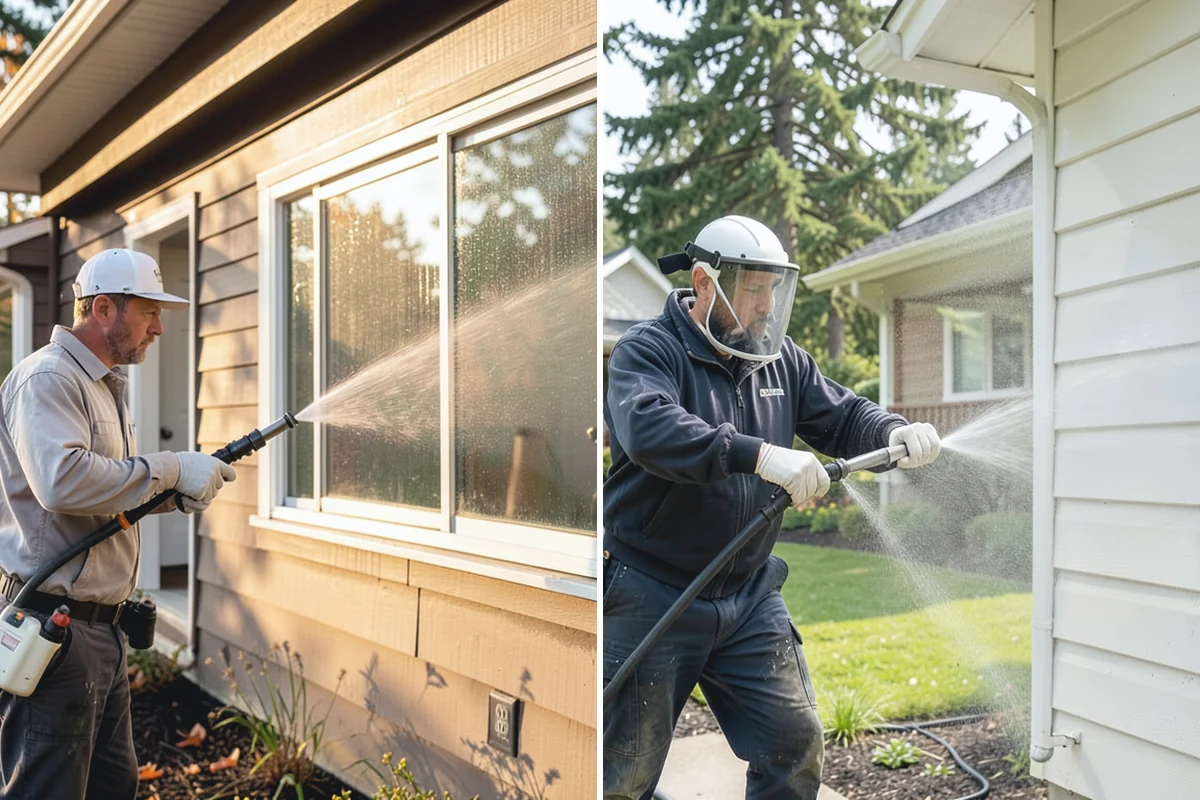 Gutter Face Cleaning in Skykomish, King County, WA - Rinse the faces to knock down loose grime