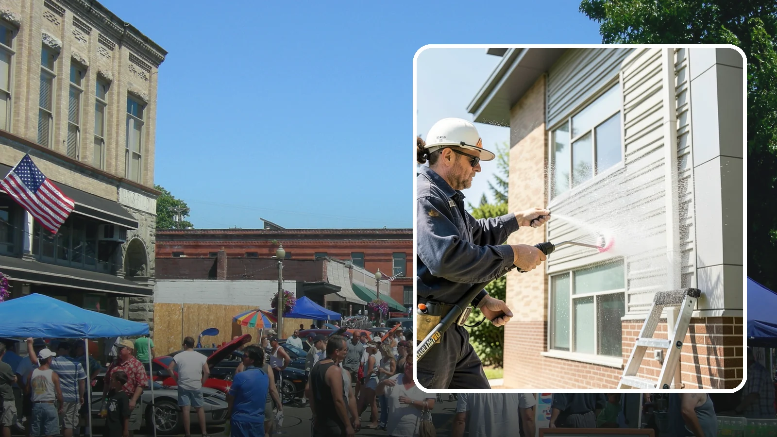 Gutter Face Cleaning in Snohomish, Snohomish County, WA - Straightforward cleaning of the visible gutter faces to clear grime, cobwebs, and organic film.