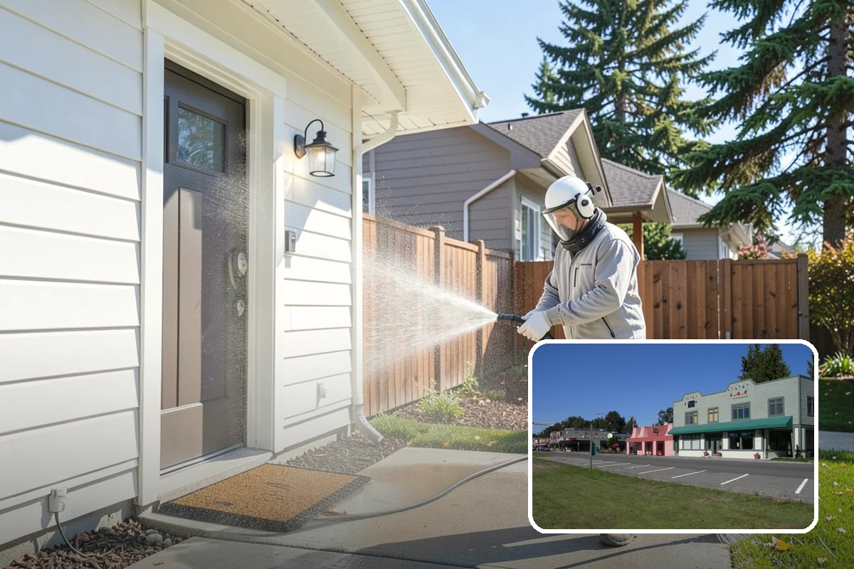 Gutter Face Cleaning in Snoqualmie, King County, WA - Clears everyday grime, pollen, and green film from the faces